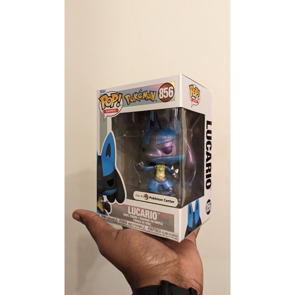Funko Pop! Vinyl Pokémon Center Exclusive Lucario #856 Pearlescent IN HAND - Picture 1 of 2